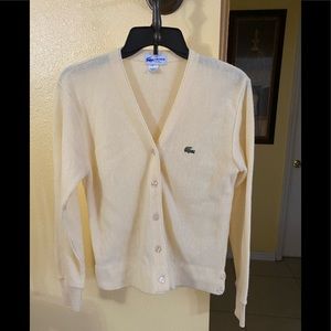 The Lacoste Club Vintage Yellow Cardigan